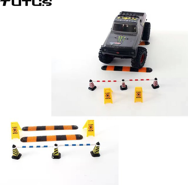 Axial RC Crawler Course-Zubehör, Speed Bumps Verkehrsschilder, Maßstab 1:18 - Bild 1