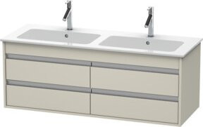 Duravit Waschtischunterschrank Ketho in Taupe mit 4 Schubladen, wandhängend, B/T/H: 127 x 48 x 47,5 cm - Bild 1