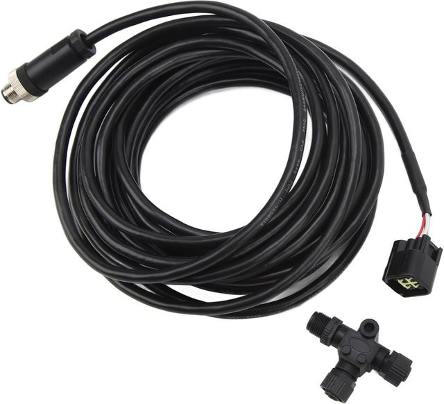 NMEA 2000 Marine M12 5-Pin Backbone-Kabel mit T-Stecker als Motoren-Interface-Kabel, 7 m, Schwarz - Bild 1