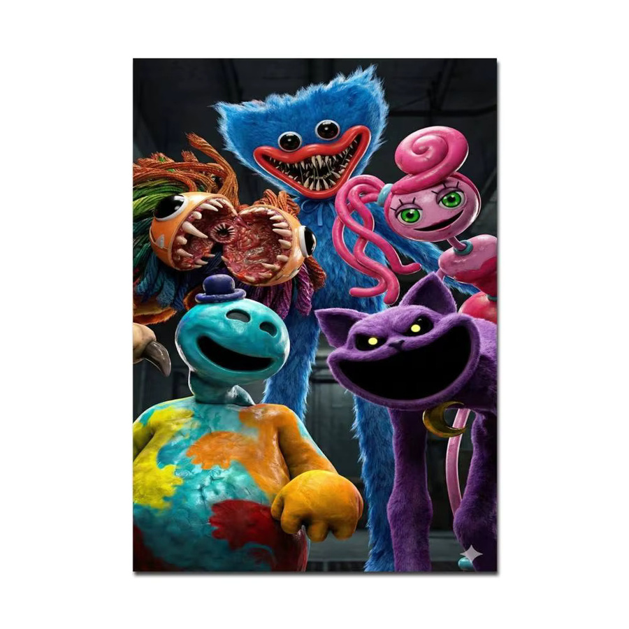 Wasserfeste Poppy Playtime Anime-Poster Aufkleber in Mehrfarben zur Raumdekoration - Bild 7