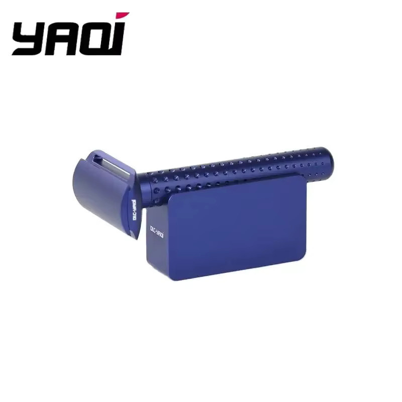 YAQI Sputnik Sicherheitsrasierer und Halter Set, Dunkelblau, Herren - Bild 2