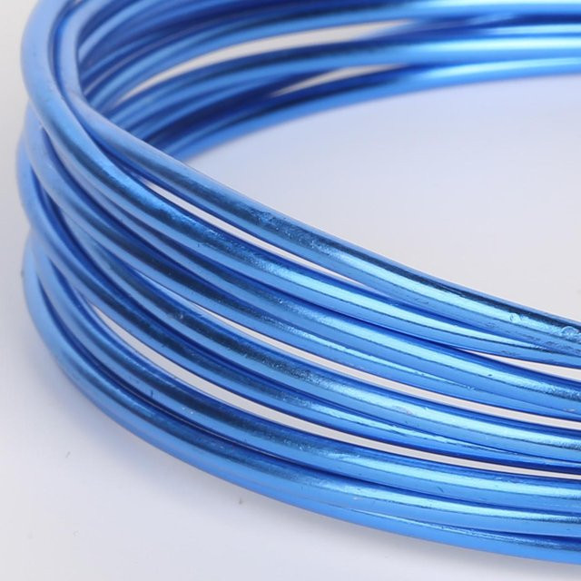 Beadia Accessories Perlendraht, Aluminium, mehrfarbig, 18 Gauge, 3 Meter, blau - Bild 1