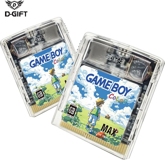 DGETG 2000 in 1 Game Card für Gameboy Color mit Max OSV4 Systemversion und 4G TF-Karte, transparent - Bild 1