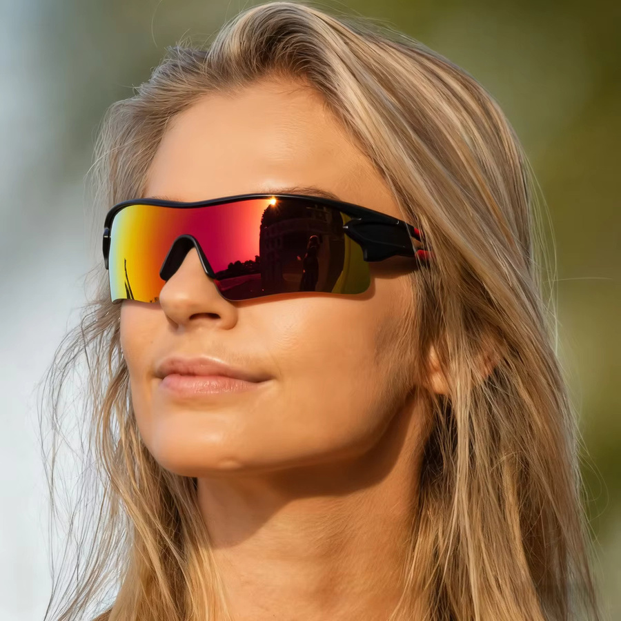 VEGUEROS Sportsonnenbrille, Vollrand, Wrap, Kunststoff, Multicolour - Bild 3