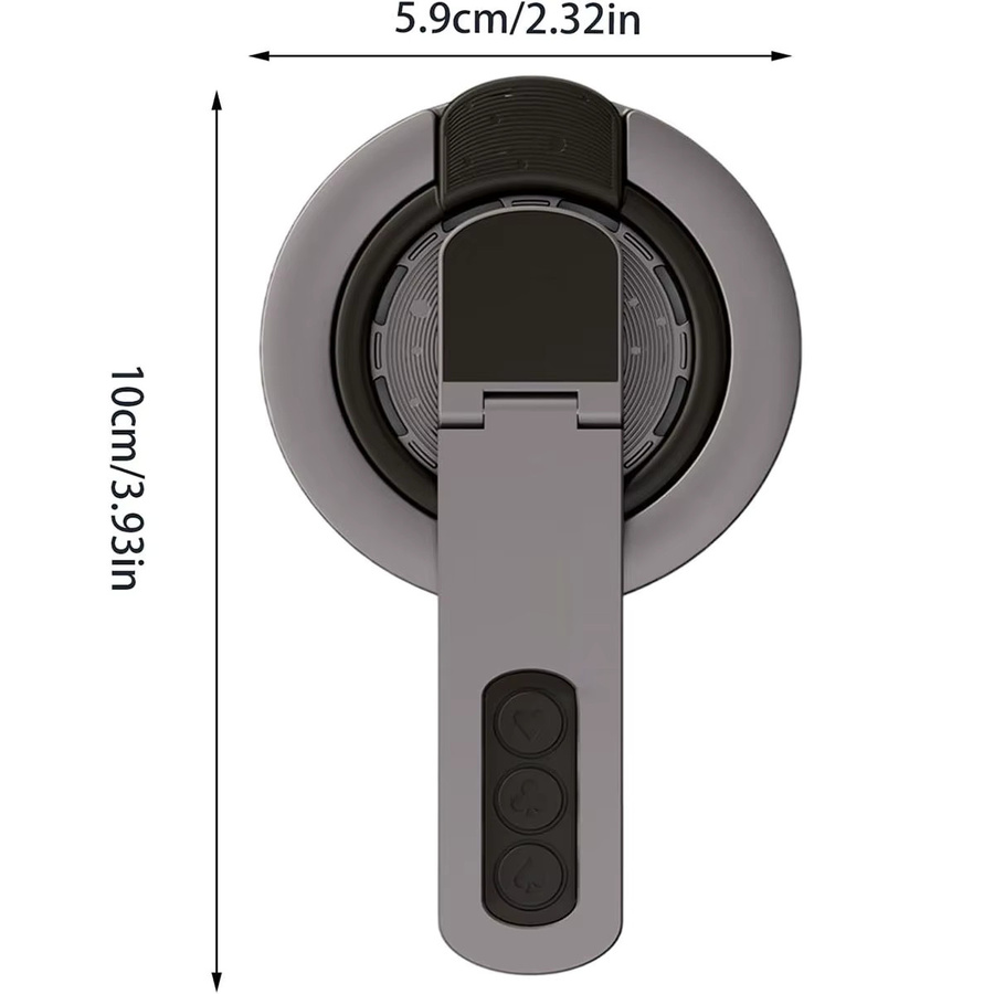 XMSJ MagSafe Handy-Griffständer und magnetischer Auto-Handyhalter 3-in-1 mit Fingerringhalter und Zappelspielzeug-Design in Schwarz - Bild 2