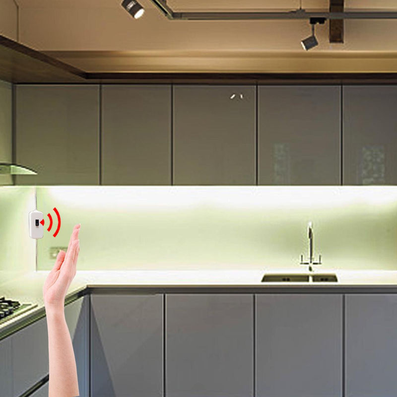 MALITAI LED-Unterschrankleuchte mit Handschwenk-Bewegungssensor und USB-Anschluss, Weiß - Bild 3