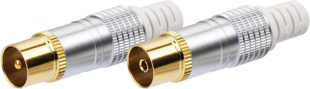 Schwaiger IEC Stecker Set in Silber - Bild 1