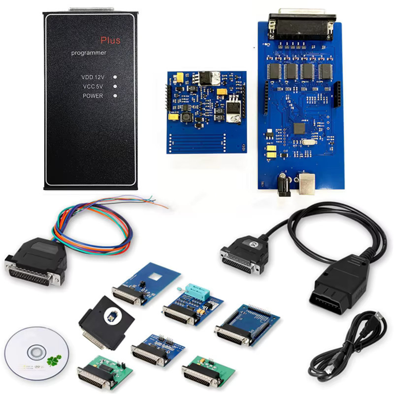 YIQIXIN IPROG+ Plus V777 Schlüsselprogrammierer-Tool in Schwarz, 3-in-1-Volladapter für IMMO und Airbag-Reset, Ersatz für Tango CarProg Digiprog3 - Bild 5