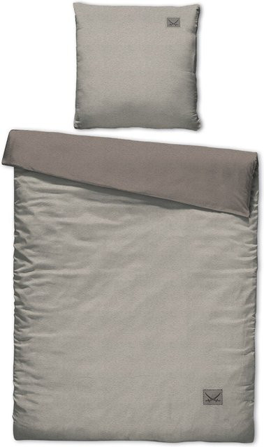 Sansibar Bettwäsche aus Jersey mit Kissenbezug und Deckenbezug, Baumwolle, Reversible, B/T: 135 x 200 cm und 80 x 80 cm - Bild 1