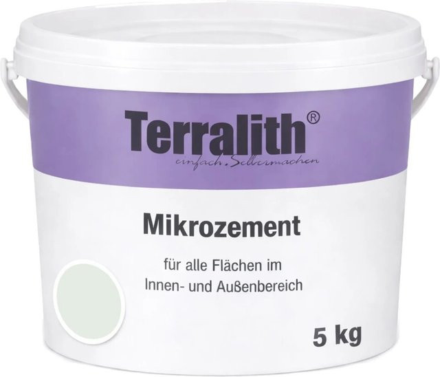 Terralith Mikrozement Fix & Fertig LFW0102 Helllindgrün 5kg für 3,5qm mit 0-2mm Körnung - Bild 1