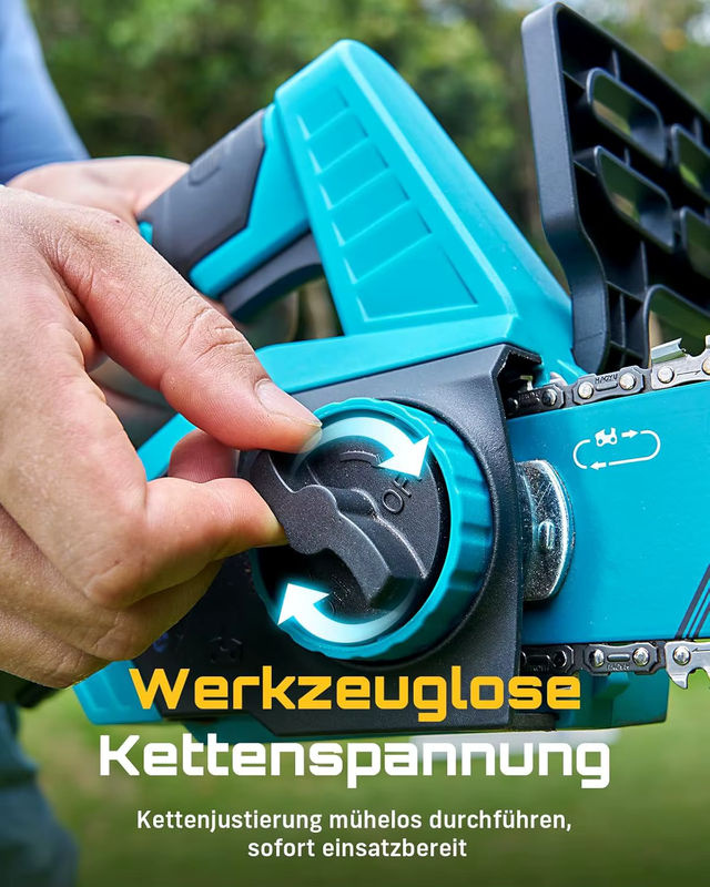 Seesii 1200W 12'' Bürstenlose Akku-Kettensäge für Makita 18V LXT Akkus als elektrisches Garten-Baumtrimmwerkzeug - Bild 6