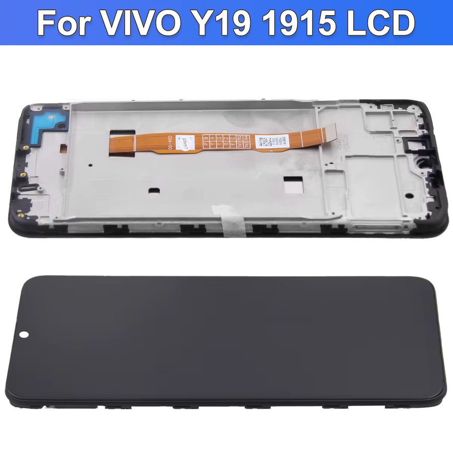 Vivo Y19 1915 LCD Display Touchscreen Digitizer Montage mit Rahmen in Schwarz, 6,53 Zoll Ersatzbildschirm für dein Handy - Bild 2