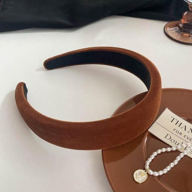 Stirnband Samt, Breit, Damen, Black - Bild 1