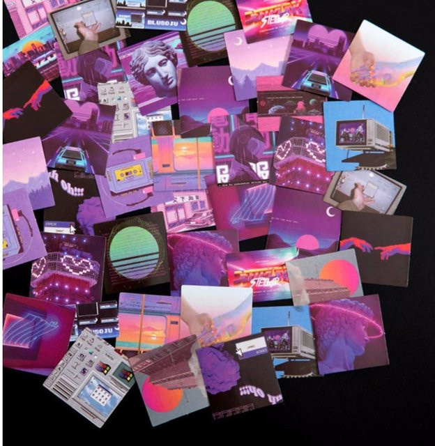 90 dekorative Aufkleber in Lila für Tagebuch und Briefpapier, 2 Boxen ästhetische Papieraufkleber für Kinder - Bild 1