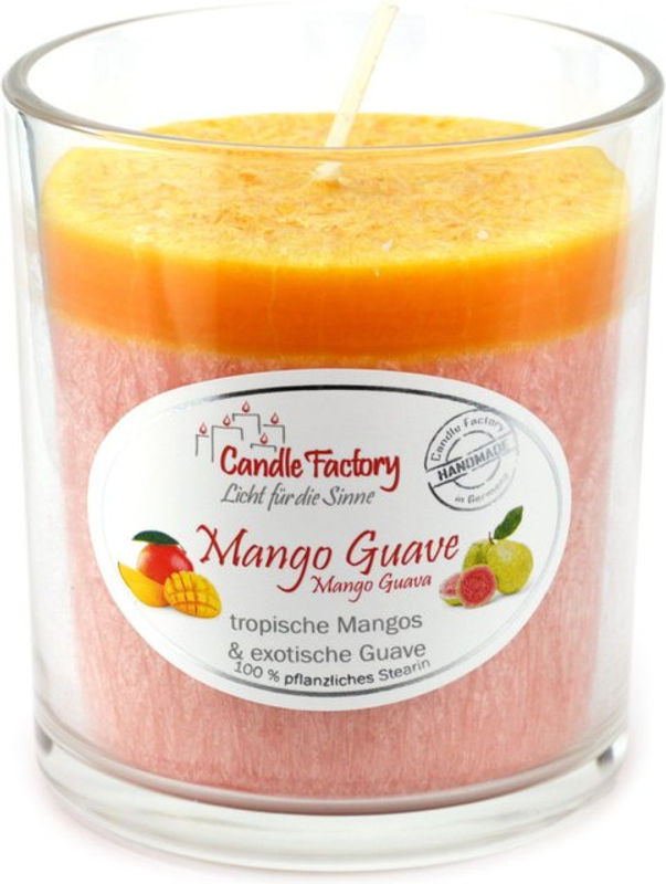 Candle Factory Party Light Duftkerze Mango Guave, Votivkerze aus Wachs und Stearin, mehrfarbig (orange, gelb), B/T/H: 7,3 x 7,3 x 8,3 cm - Bild 1