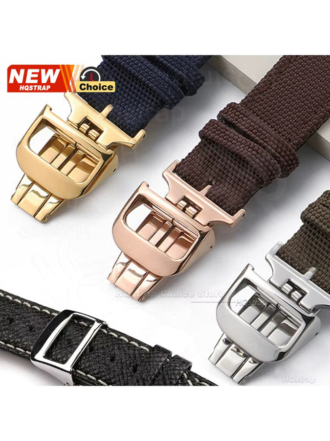 HQstrap Uhrenarmbandverschluss Faltschließe, Edelstahl, 18 mm, Silber, Unisex - Bild 3