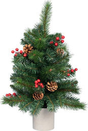 Viva Domo Kunst-Tannenbaum Adventsfreude in Grün, stehend und unregelmäßig geformt - Bild 1