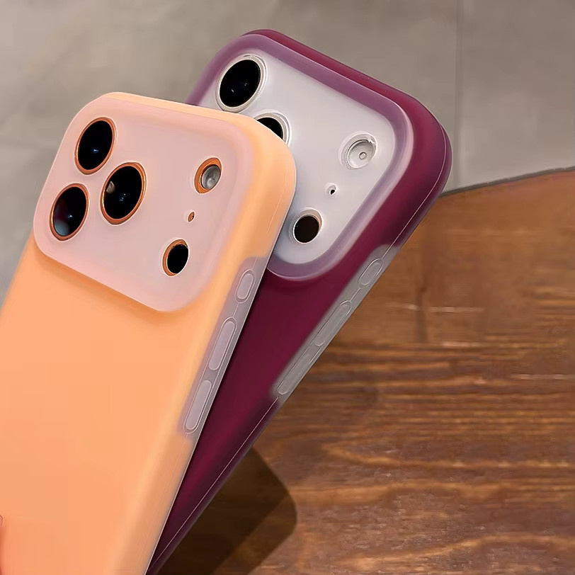 Xeber Silikon Schutzhülle für iPhone in den Farben Rot und Orange, matte und stoßfeste Gelee-Hülle mit Kameraschutz - Bild 3