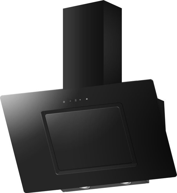 PKM S26-60BBTY Dunstabzugshaube mit Randabsaugung in Schwarz aus Glas für die Wandmontage - Bild 1