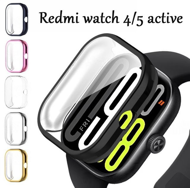 LCAPLE Schutzhülle für Xiaomi Redmi Watch 4/5 Active, Silikon, Schwarz - Bild 1