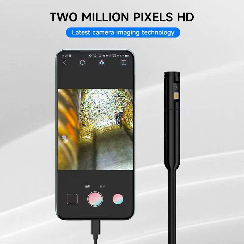 ENWOR Industrie Endoskop HD1080P mit Dual Objektiv und USB-C Anschluss für Android und iPhone in Schwarz - Bild 3