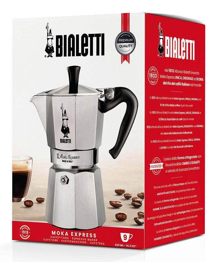 Bialetti Moka Express Espressokocher Silber 9 Tassen - Bild 6