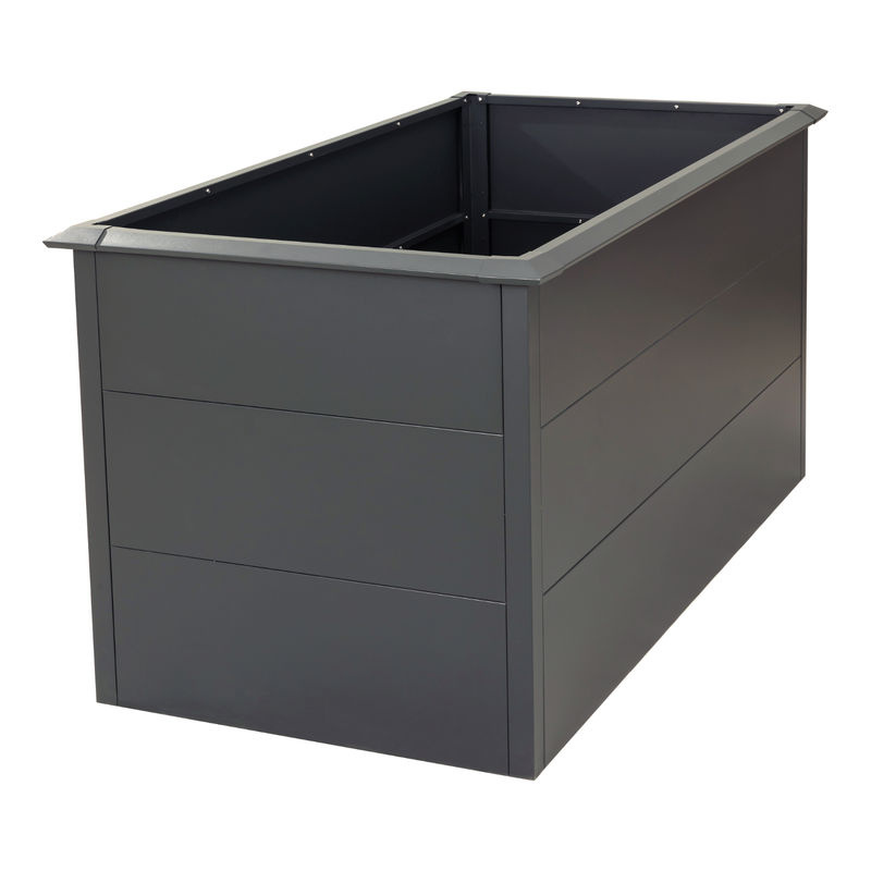 Westmann Hochbeet Primus aus verzinktem Stahl in Anthrazit, Breite: 150 cm, Tiefe: 75 cm, Höhe: 77 cm - Bild 3