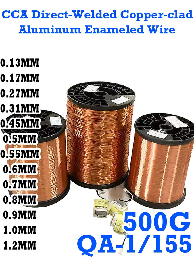 JCD CCA emaillierter Aluminiumdraht, kupferbeschichtet, goldfarben, 500 g, Durchmesser: 0,13–1,2 mm - Bild 4