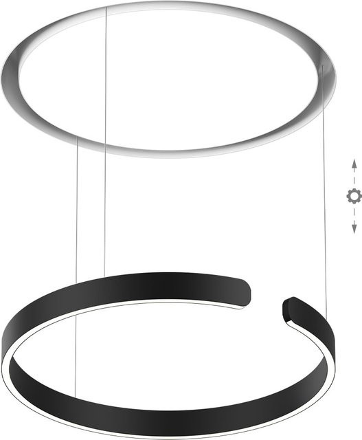 Occhio Mito Cosmo 60 LED-Pendelleuchte in Weiß Matt und Schwarz Matt mit dimmbarer x-tra warm LED (2200K - 3500K) für die Tischbeleuchtung - Bild 1