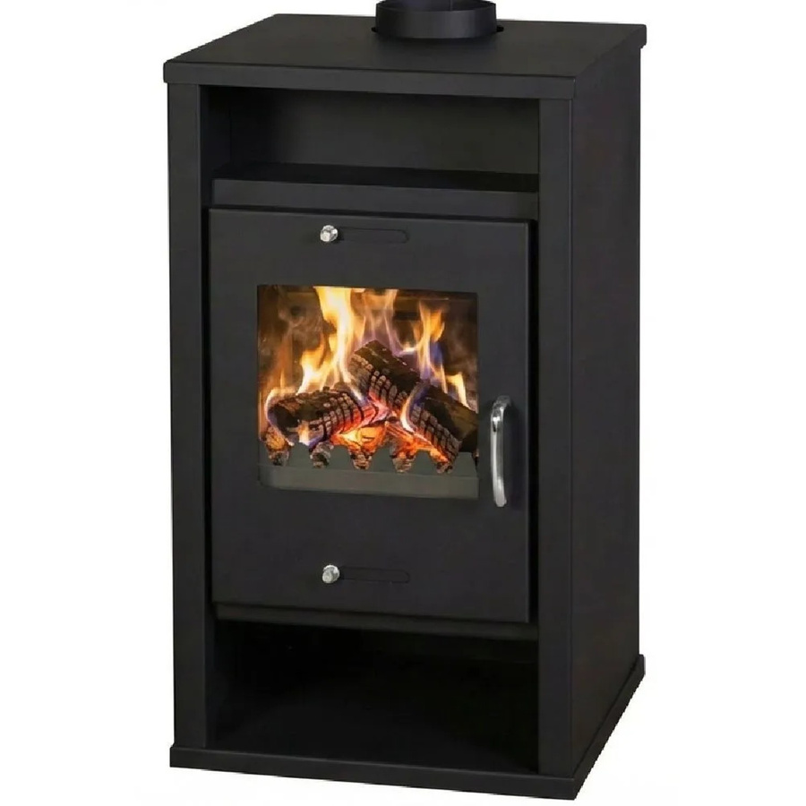 Victoria Kaminofen Deluxe Schwarz aus Stahl mit 9,6 kW Leistung - Bild 2