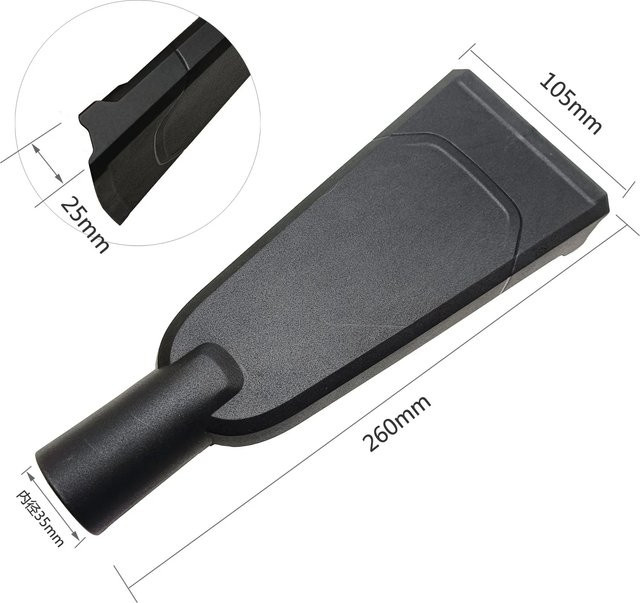 Kaercher Flacher Saugspitzen-Düsenkopf 35 mm für WD2 WD3 WD4 WD5 WD6 Staubsauger in Schwarz - Bild 1