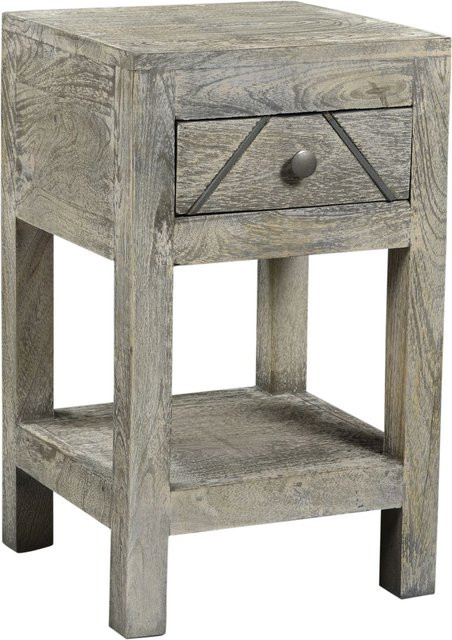 Beistelltisch HARPER Madurai in Braun und Beige aus Holz, quadratisch, B/T/H: 30 x 30 x 30 cm - Bild 1