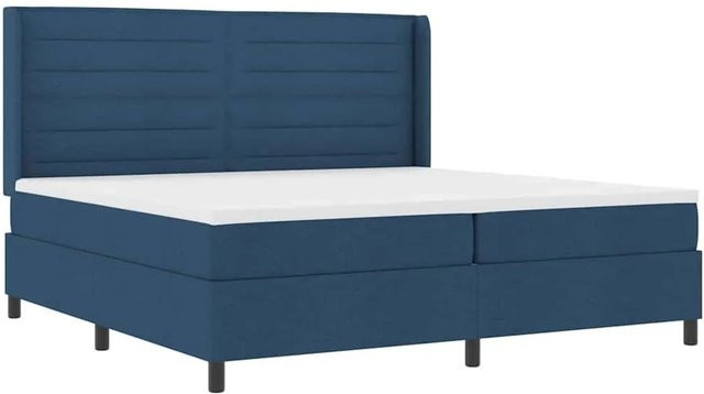 vidaXL LED Boxspringbett mit Matratze Blau B/T/H: 200 x 200 x 280 cm - Bild 1