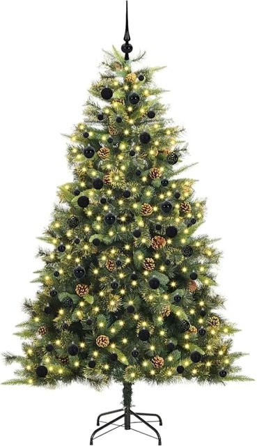 vidaXL Künstlicher Weihnachtsbaum mit Tannenzapfen in Grün, Höhe: 240 cm - Bild 1