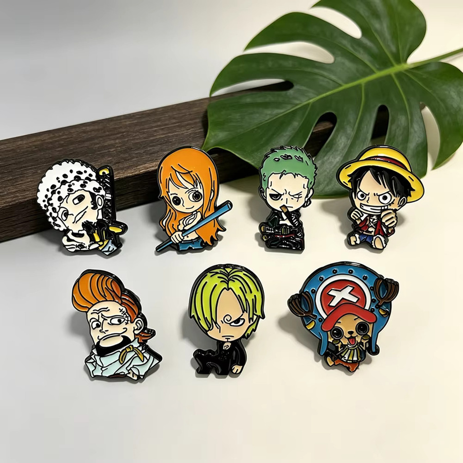 Bandai One Piece Anstecknadeln, 7-teiliges Set, Emaille-Pins - Bild 3