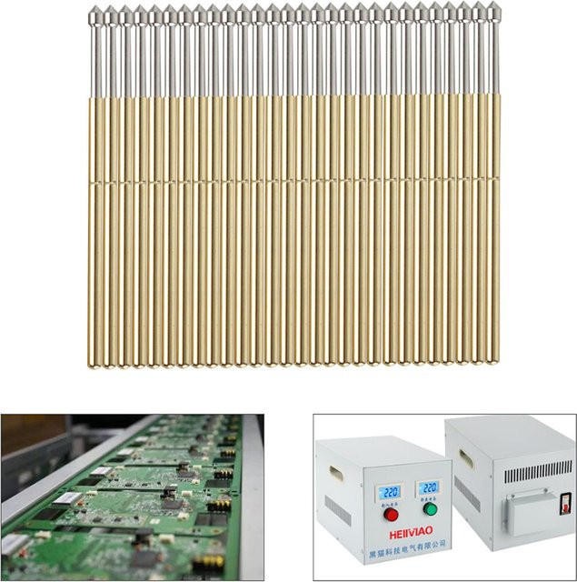 Fdit Pogo Pin Testsonde mit Kegelkopf für PCB-Tests, Goldfarben - Bild 1