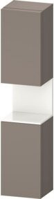 Duravit Hochschrank Qatego in Grau Matt mit 2 Glastüren und internen Regalen, B/T/H: 40 x 36 x 176 cm - Bild 1