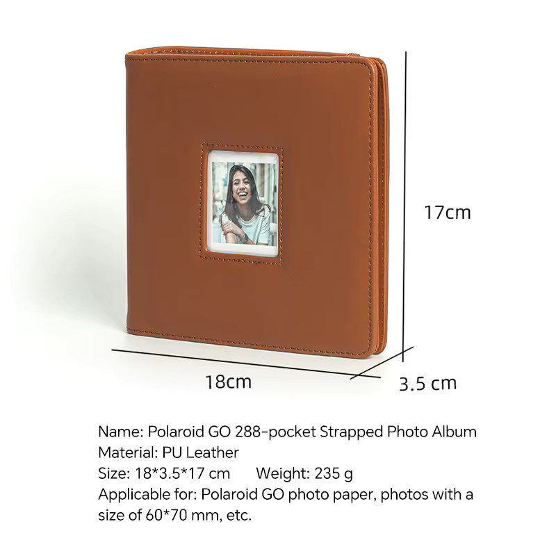 CAIUL Polaroid Go Fotoalbum mit 288 Fächern aus weißem PU-Leder für Fotos der Größe 6 x 7 cm - Bild 2