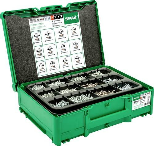 Spax systainer³ T-Loc Möbelbau Schrauben-Satz in Grün - Bild 1