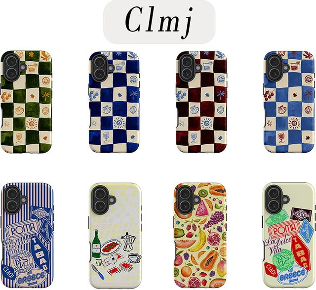 Clmj Koreanische INS Art Schutzhülle für iPhone 17 16 15 14 13 12 11 Pro Max Plus mit Doppel-Schicht Rückseite - Bild 1