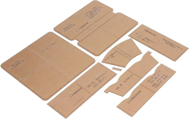 GoolRC 8er Set Acryl Brieftaschen Vorlagen für präzise Schnitte, Transparent/Braun - Bild 1