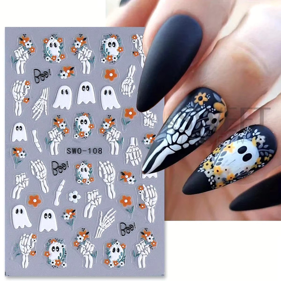 SWEET TREND Nagelaufkleber Halloween Design, Matt, 4 Stück - Bild 2