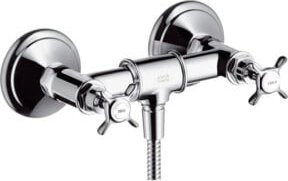Hansgrohe Axor Montreux Zweigriff-Brausearmatur mit Kreuzgriffen in Brushed Nickel - Bild 1