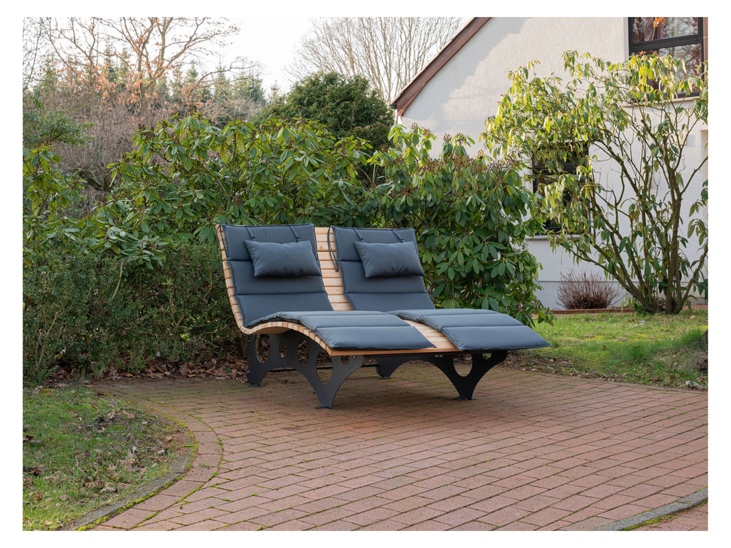 HOME DELUXE Auflage Wellenholzliege TAIGA 2er Set - Bild 2