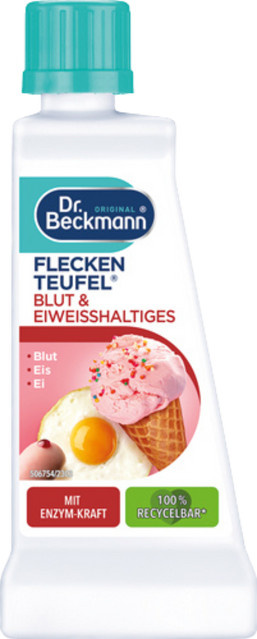 Dr. Beckmann Fleckenteufel Blut & Eiweisshaltiges Spezialfleckentferner, 50 ml - Bild 1
