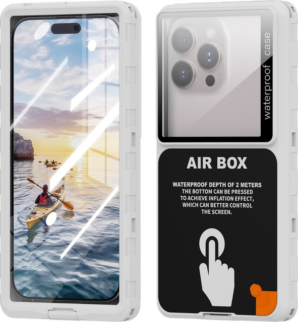 Shellbox Wasserdichte Handyhülle IP68 transparent für bis zu 6,9 Zoll mit Unterwasser-Touchscreen und Staub- sowie Fallschutz - Bild 1