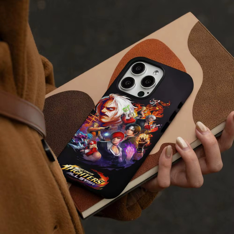 K-King Of F-Fighters Handyhülle für iPhone 17 16 15 14 13 12 Pro Max Plus, glänzende HD-Doppelschicht-Flüssigkeitshartschale in Weiß - Bild 2