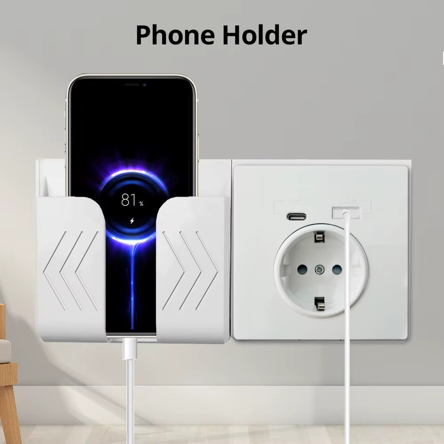 Weiße EU-Steckdose mit USB- und Typ-C-Ladeanschluss, 2,1 A, 16 A, PC-Panel, Breite: 8,6 cm - Bild 3