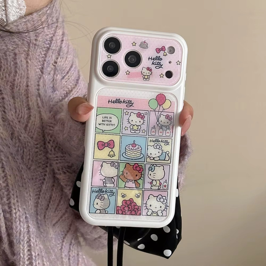Sanrio Handyhülle Rosa Gitter-Kuchen-Design für iPhone 15 Pro Max 16 Pro Max 17 Pro Max Stoßfeste Schutzhülle - Bild 2