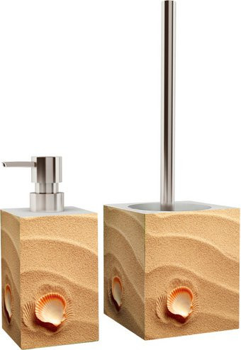 Sanilo WC-Bürste Clam in Beige und Silber, freistehend, Höhe: 37 cm - Bild 1